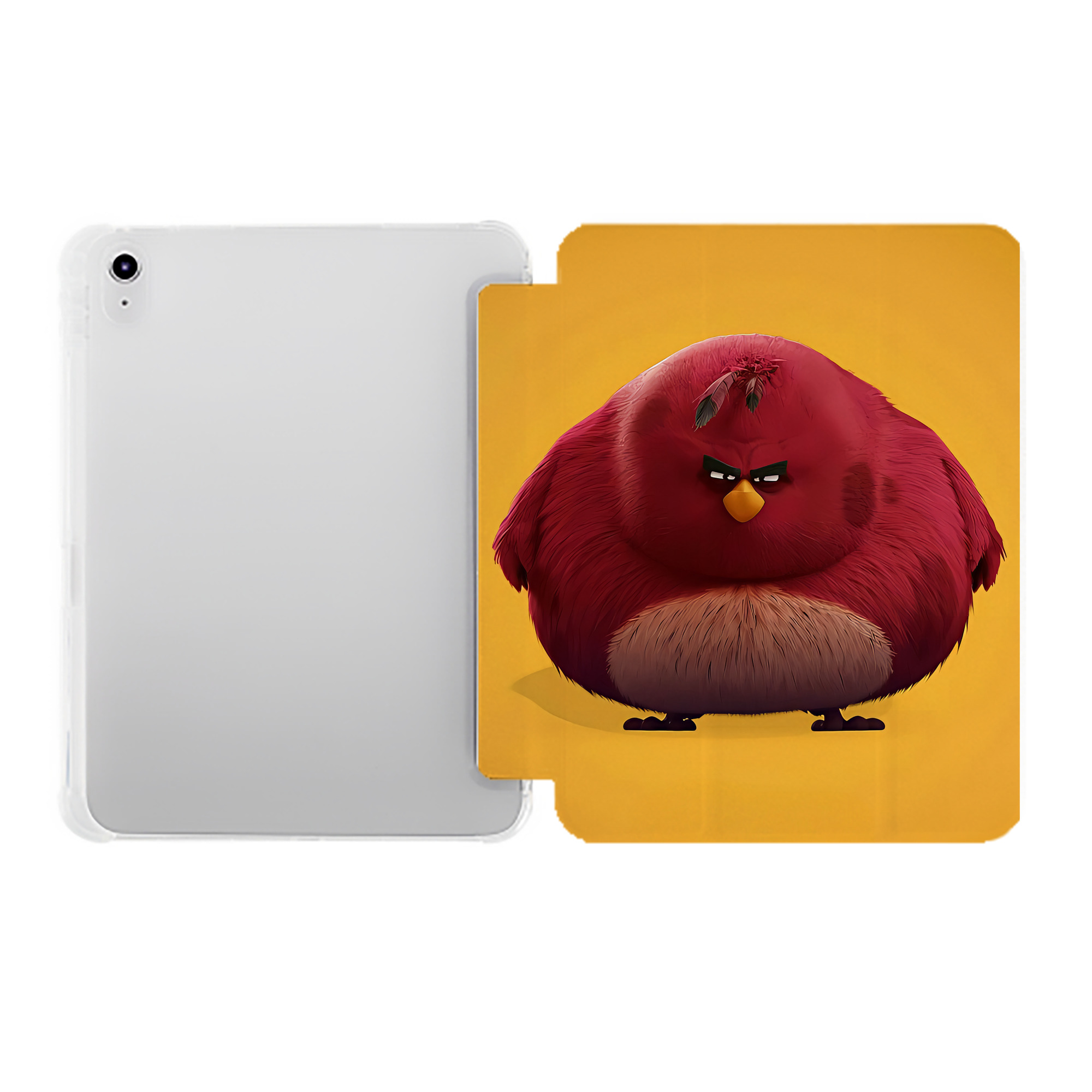 （画像用） Angry Birds アングリーバード IPad ケース ペン収納付き 三つ折りスタンド PUレザー×シリコン 対応機種9.5/10.5/10.9インチ